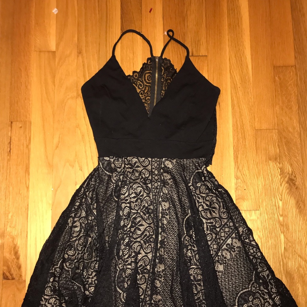Black lace dress